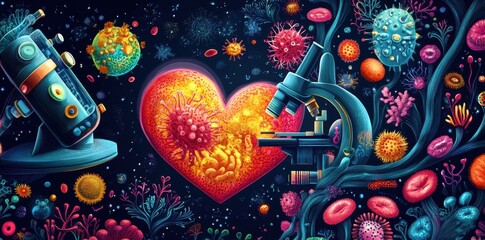 Microscopic Heart Research Unveiling Cellular Structures