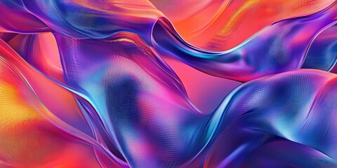 Obraz premium A striking event invitation with holographic textures and futuristic fonts,