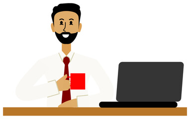 businessman with laptop