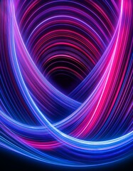 Obraz premium Digital Texture of Glowing Neon Lines in Pink, Blue, and Purple