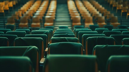 Naklejka premium Empty Theatre Seats Perspective