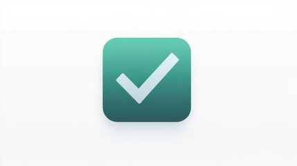 Teal Checkmark Icon:  A Simple and Clean Graphic Design Element