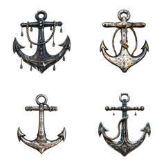 anchors isolated cutout transparent background, adventure freedom explore discover