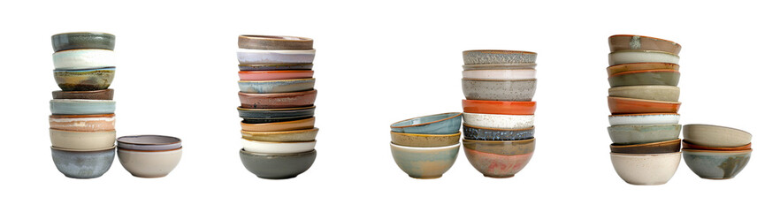 artisanal ceramic bowls colors sizes stacked together shape word jiji, minimal handmade kitchenware