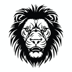 lion silhouette head vector illustration