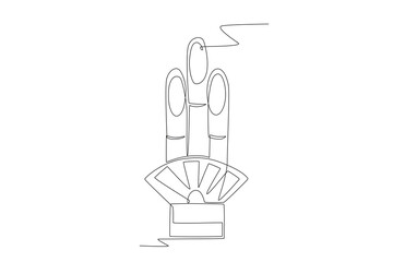 Kadomatsu concept one-line drawing