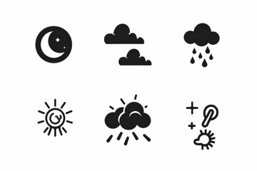 Obraz premium Weather Icon, Simple Logo Minimalism