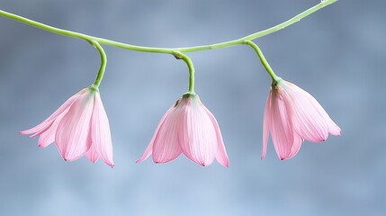 lotus flower garland hanging elegantly in a religious ceremony, used to honor a deity or spiritual figure. Lotus
