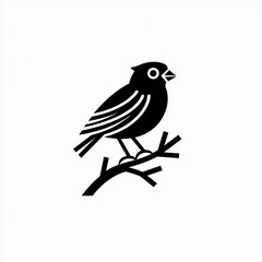 Contemporary bird icon. Flat bird sign design. Bird pictogram symbol. UX/UI icon.