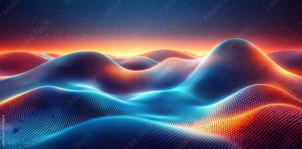 Poster a 3d rendering showcases an abstract highway journey through digital binary towers in a city environ