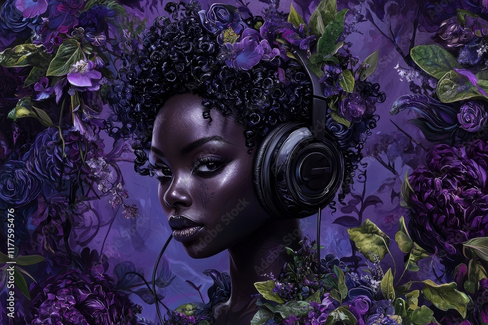 Poster an innovative digital artwork that integrates technology and artistic expression within a digital sp