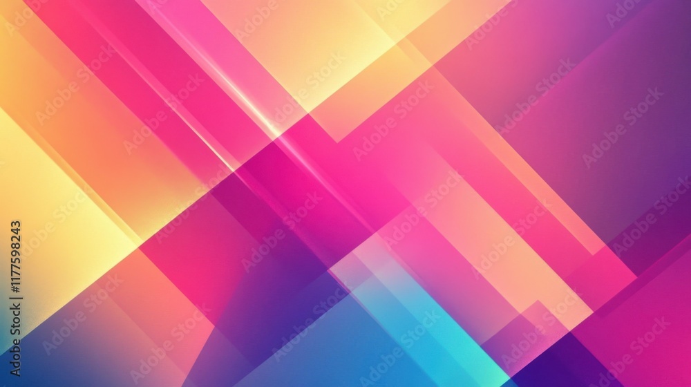 Poster colorful gradients and dynamic polygon shapes with a vibrant abstract geometric background.