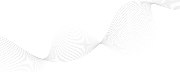 Gray wave curve lines abstract background with flowing particles. Digital energy waves technology concept. Modern backdrop design for business, presentation, banner.