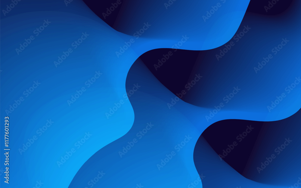 Aufkleber abstract blue wave background design flow smooth curve