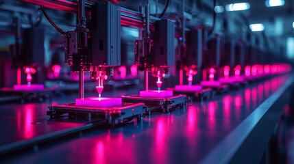 Obraz premium Detailed capture of a 3D printer generating customized medical devices for individualized healthcare solutions