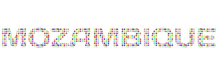 mozambique said on colorful paper