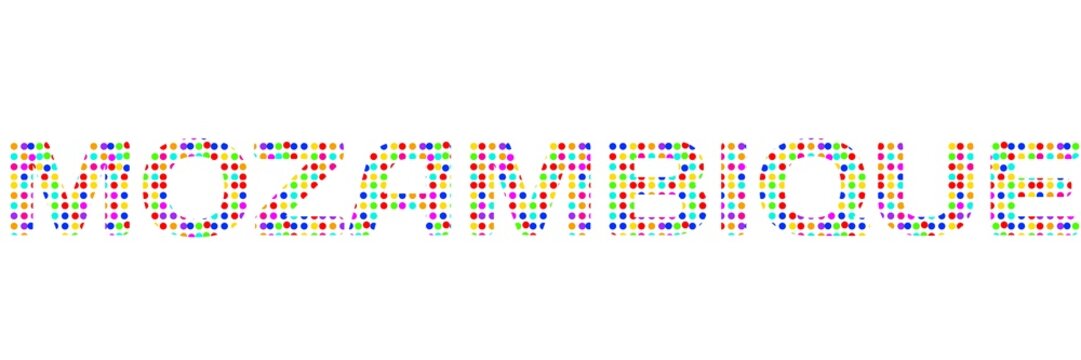 mozambique said on colorful paper
