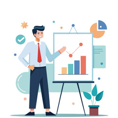 Fototapeta premium Business and marketing illustration generative ai