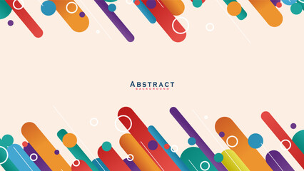 Abstract Colorful Vector Background with Central Space for Text or Design