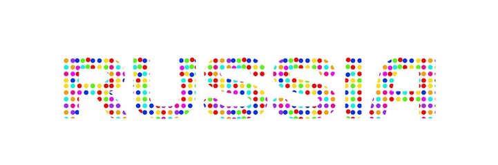 russia said on colorful paper