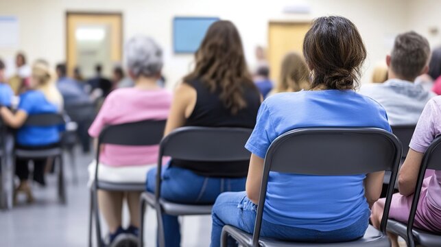 Crowded hospital waiting room with patients and medical staff, showcasing healthcare challenges and the importance of efficient medical services in modern society.