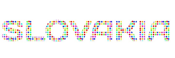 slovakia said on colorful paper
