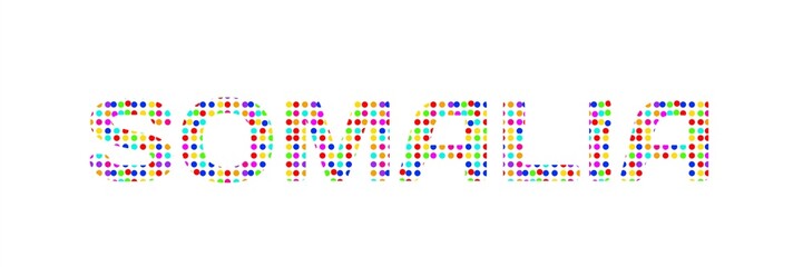 somalia said on colorful paper