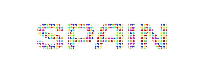 spain said on colorful paper