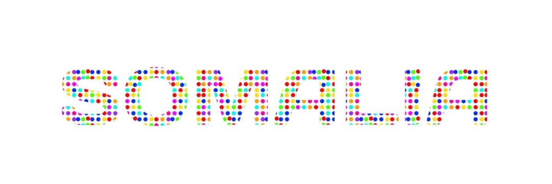 somalia said on colorful paper