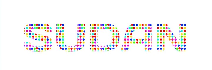 sudan said on colorful paper