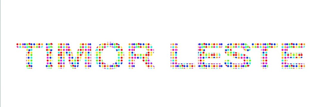 timor leste said on colorful paper