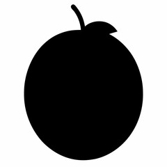 Fototapeta premium Sapodilla Silhouette Art in Vector