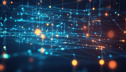 Obraz premium Global Network Digital Connections Data Flow Technology Abstract Background