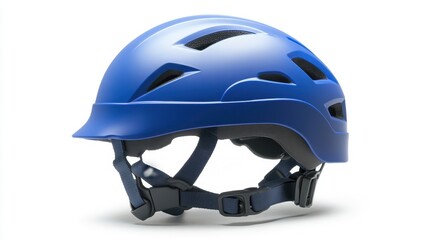 Fototapeta premium Blue Safety Helmet for Biking and Outdoor Activities
