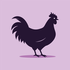 Chicken silhouette vector illustration