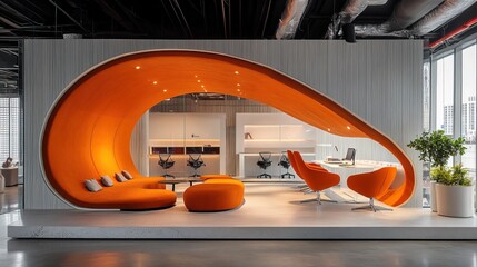 Modern Ergonomic Office Space with Unique Furniture