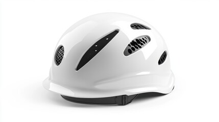 Fototapeta premium Modern White Safety Helmet for Industrial Use