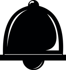 vector illustration black and white icon bell notification