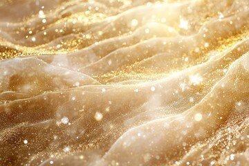 Golden shimmering fabric texture, perfect for holiday design.