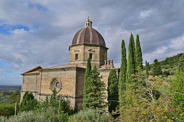 Fototapeta premium Cortona, la chiesa di Santa Maria al Calcinaio in val di Chiana - Arezzo 