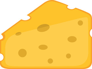 vector illustration food piece of cheese