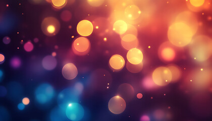 Abstract Background of Colorful Bokeh Lights