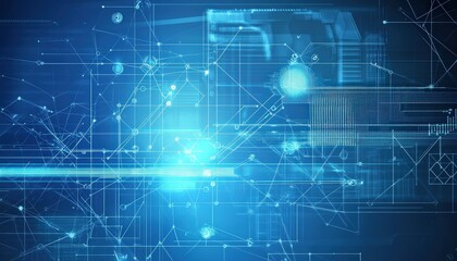 Abstract Digital Network Global Connections Data Flow Technology Background