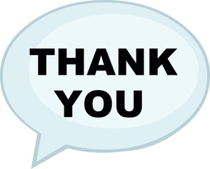 vector illustration speech bubble with the thank you text
