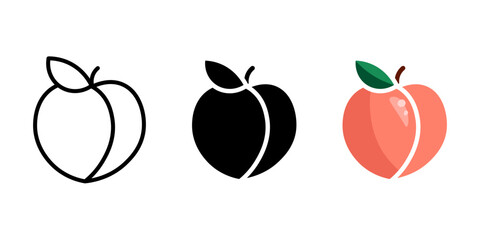 Apple fruit color icon. Red and green apple symbol. Fresh rand ripe fruit sign. Healthy eating pictogram.