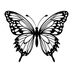 Butterfly beautiful hand drawn sketch illustration Insects.Butterfly Charm in Shadows A Timeless Design Intricate Flutter Black Butterfly Icons Free Vector.