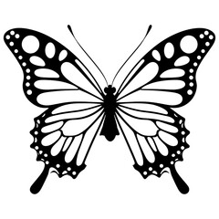 Butterfly beautiful hand drawn sketch illustration Insects.Butterfly Charm in Shadows A Timeless Design Intricate Flutter Black Butterfly Icons Free Vector.