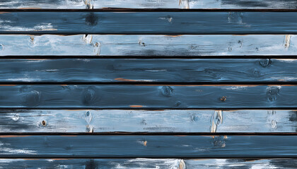 Obraz premium Weathered Blue Painted Wooden Planks Background