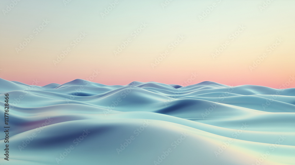 Aufkleber a smooth, undulating 3d surface with waves of gradient colors fading into each other, giving a dream
