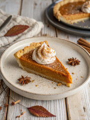 Whipped Cream on Pumpkin Pie